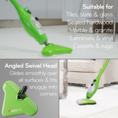 H2O X5 Deluxe Steam Mop & Handheld Steam Cleaner