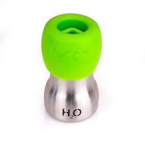 H2O4K9 Portable Dog Drinking Bottle Pet Water Bottle Stainless Steel Small Green