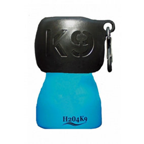 H2O4K9  Portable Pet Dog Drinking Water Bottle Stainless Steel 270ml Blue
