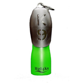 H2O4K9 Portable Pet Dog Drinking Water Bottle Stainless Steel 700ml Green