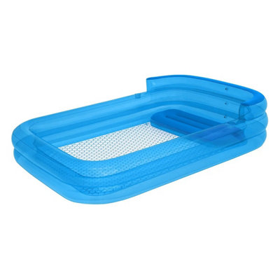 H2OGO Family Lounge Inflatable Pool with Bench Seat Cup Holders Large ...