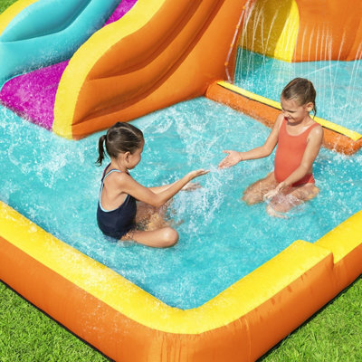 H2OGO Tidal Tower Mega Water Park Inflatable Kids Splash Pool Slide ...