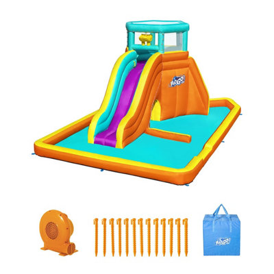 H2OGO Tidal Tower Mega Water Park Inflatable Kids Splash Pool Slide ...