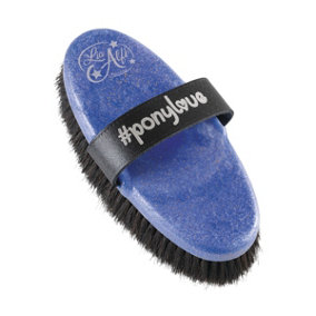 Haas Ponylove Lambs Leather Horse Body Brush Blue (One Size)