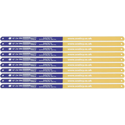 Hacksaw Blade 300mm HSS Bi-Metal 24tpi Pack of 10 by Ufixt