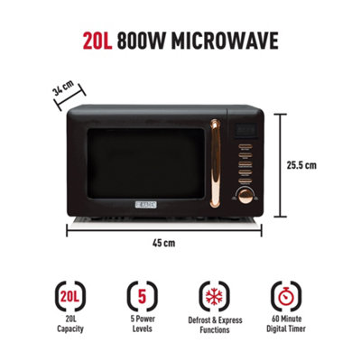 Black & deals copper microwave