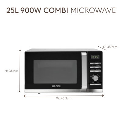 Haden 25L Silver Combi Microwave