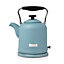Haden Blue Highclere Cordless Kettle - Traditional Electric Fast Boil Kettle, 3000W, 1.5 Litre