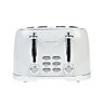 Haden Brighton Ash Grey Toaster - 4 Slice Electric Stainless-Steel Toaster with Reheat and Defrost Functions