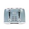 Haden Brighton Slate Grey Toaster - 4 Slice Electric Stainless-Steel Toaster with Reheat and Defrost Functions