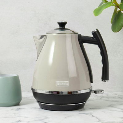 Haden Cotswold Putty Kettle - Traditional Style Stainless Steel Electric Kettle, 3000W, 1.7 Litre