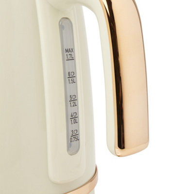 Haden Cream & Copper Salcombe Cordless Kettle - Electric Kettle