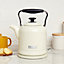 Haden Cream Highclere Cordless Kettle - Traditional Electric Fast Boil Kettle, 3000W, 1.5 Litre