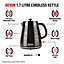 Haden Devon Black Kettle - Electric Fast Boil Kettle, 1.7L Capacity, BPA-Free Kettle, Auto-shutoff & Boil-Dry Protection