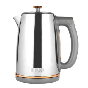 Haden Dorchester Digital Variable Temperature Kettle With Chrome Finish, Fast Boil, 3000W, 1.7Litre, Chrome & Rose Gold