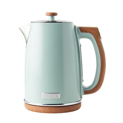 Haden Dorchester Matt Sage Green Digital Variable Temperature Kettle - With Wood Effect Finish, Fast Boil, 3000W, 1.7Litre