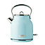 HADEN Heritage Turquoise Kettle - Traditional Electric Fast Boil Kettle - 3000W, 1.7 Litre