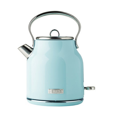 HADEN Heritage Turquoise Kettle - Traditional Electric Fast Boil Kettle - 3000W, 1.7 Litre