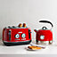 Haden Jersey Red Toaster - Retro Electric Stainless-Steel Toaster with Reheat and Defrost Functions