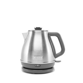 Haden Yeovil 1L Stainless Steel Kettle - 1630W Electric Kettle - BPA Free - Removable Filter - Boil Dry Protection - Overheat Prot