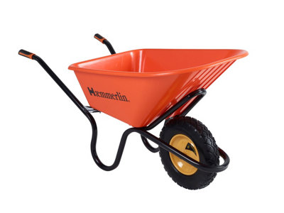 Haemmerlin Crusader Alpha Frame Pneumatic Wheelbarrow 120 Litres Red