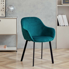 Hafren Green velvet Dining Chair - Set of 2