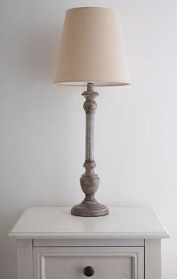 Hague 60cm Resin Table Lamp Grey with Shade