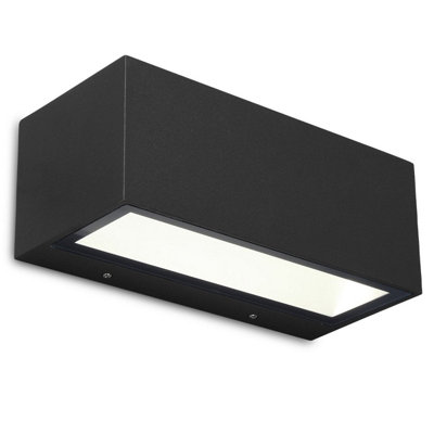 HAILEY - CGC Dark Grey Small Rectangular 4K Light LED Wall Light