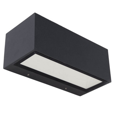 HAILEY - CGC Dark Grey Small Rectangular 4K Light LED Wall Light