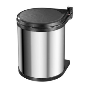 Hailo Compact-Box 15L Kitchen Waste Bin - Stainless steel