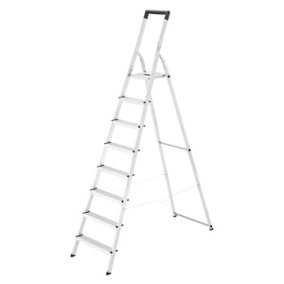 Hailo L40 Aluminium Step Ladders - 8 Rungs