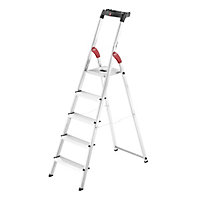Hailo L60 Aluminium Step Ladders - 5 treads