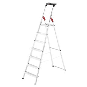 Hailo L60 Aluminium Step Ladders - 7 Treads