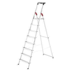 Hailo L60 Aluminium Step Ladders - 8 Treads