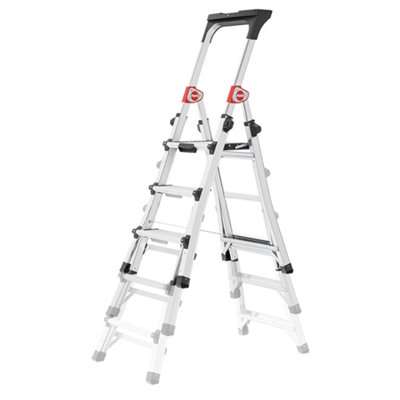 Hailo TL100 TopLine Telescopic Stepladder - 3, 4 or 5 Steps | DIY at B&Q