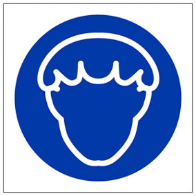 Hairnet Logo Hygiene Catering Sign - Rigid Plastic - 100x100mm (x3)