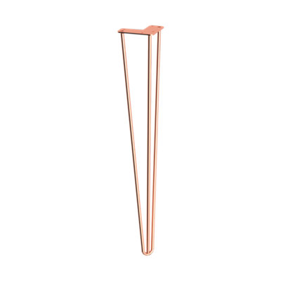 Hairpin Leg 710mm 3 Rod Polished Copper (Box Of 4)