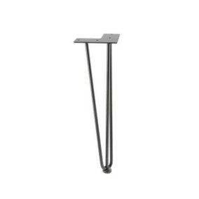Hairpin metal table Leg - 406mm, fi 10 - black - pack of 4
