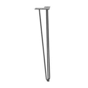 Hairpin metal table Leg - 710mm, fi 10 - black - pack of 4