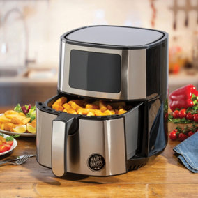 Hairy Bikers Air Fryer 5.5 Litre Capacity Digital Touch Screen Silver