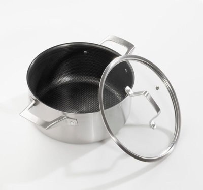 Hairy Bikers Stainless Steel 24cm Hex Guard Non Stick Long Lasting ...