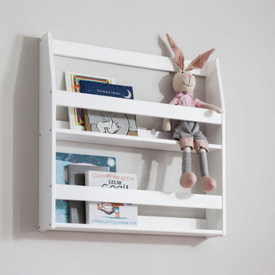 Hakan Display 2 Shelf Bookcase Wall Mounted in Classic White