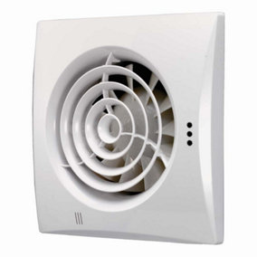 Haku White Wall Mounted Bathroom Ventilation Extractor Fan with Timer