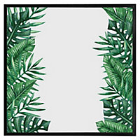 Half botanical border (Picutre Frame) / 12x12" / White