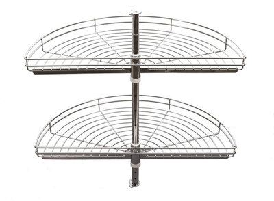 Half Carousel - Kitchen Storage System - 820, chrome