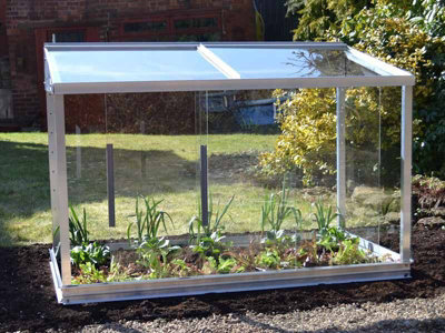 Half Cold Frame - Aluminium/Glass - L65 x W121 x H82 cm - Racing Green - 5