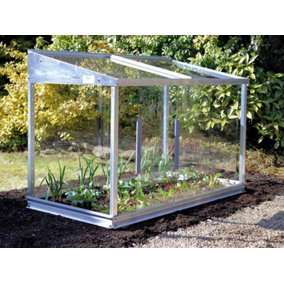 Half Cold Frame - Aluminium/Glass - L65 x W121 x H82 cm - Without Coating
