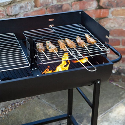 Half charcoal hotsell half gas grill