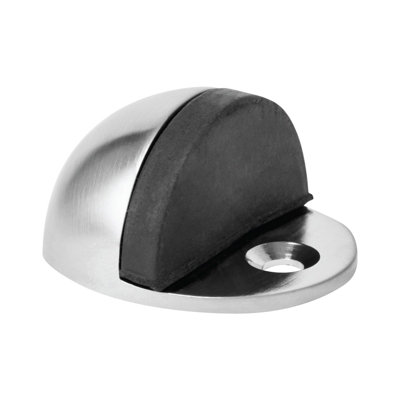 Half moon floor door stop - Satin Chrome
