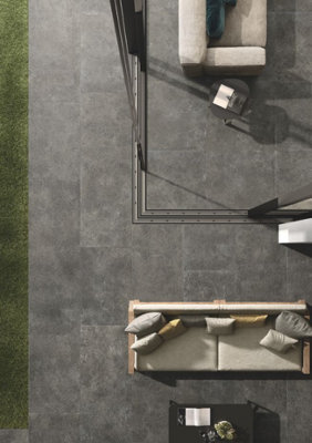 HALF PACK - Landstone Anthracite 20mm Thick 600mm x 900mm Porcelain Paver Value Pack (Pack of 22 w/ Coverage of 11.88m2)